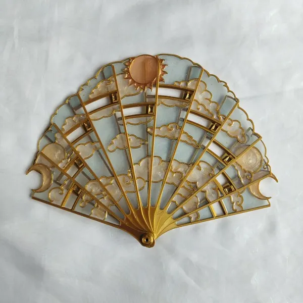 Sun and Moon hand fan